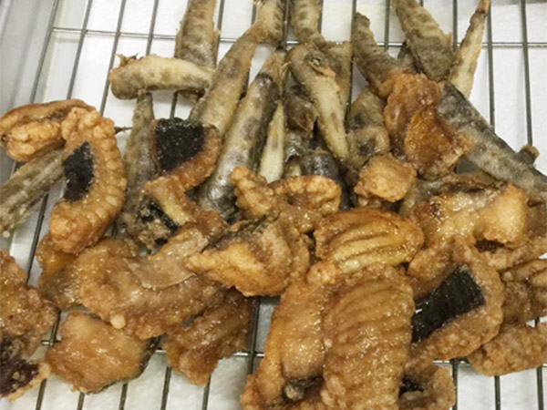 蒲郡産のめひかり唐揚げ(無添加)・三河湾のアカエイ唐揚げ(無添加)